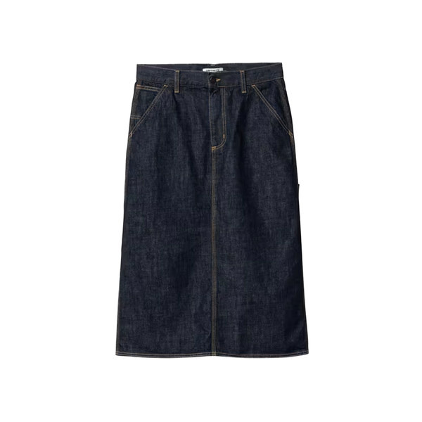 CARHARTT WIP - W' SINGLE KNEE SKIRT BLUE RINSED