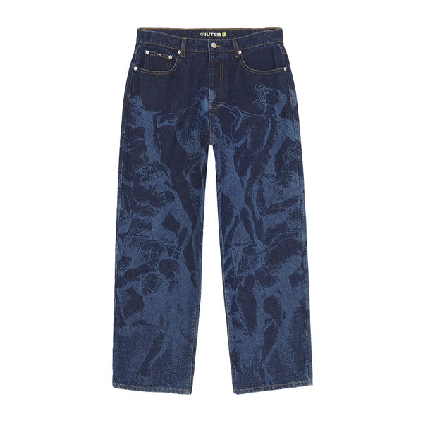 IUTER - LASER BAG BAGGY DENIM PANTS