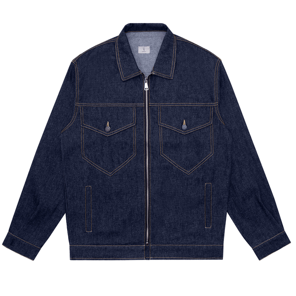 WOODEN STORE - WILLIAM JACKET BLUE RAW