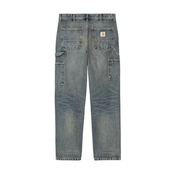 CARHARTT WIP - SINGLE KNEE PANT BLUE WORN USED WASH