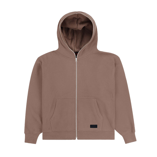 PLEASURES - DRAGON ZIP HOODIE BROWN