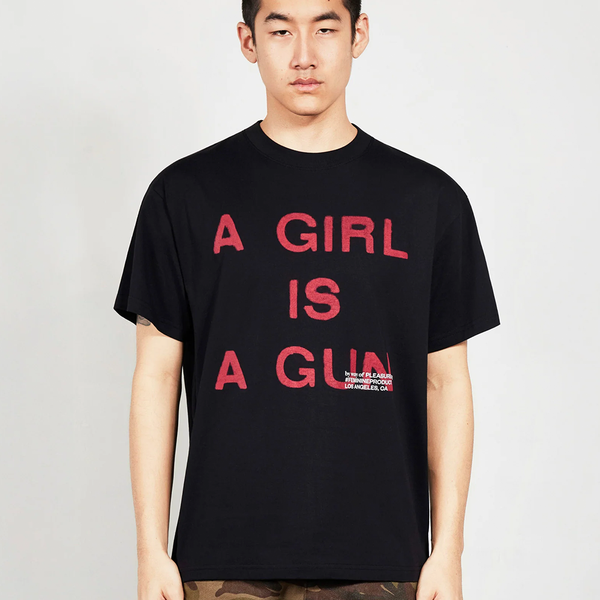 PLEASURES - GIRL IS A GUN T-SHIRT BLACK