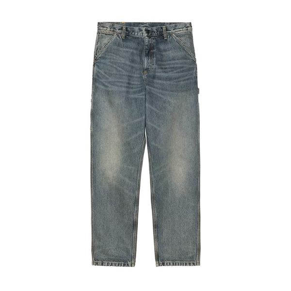 CARHARTT WIP - SINGLE KNEE PANT BLUE WORN USED WASH