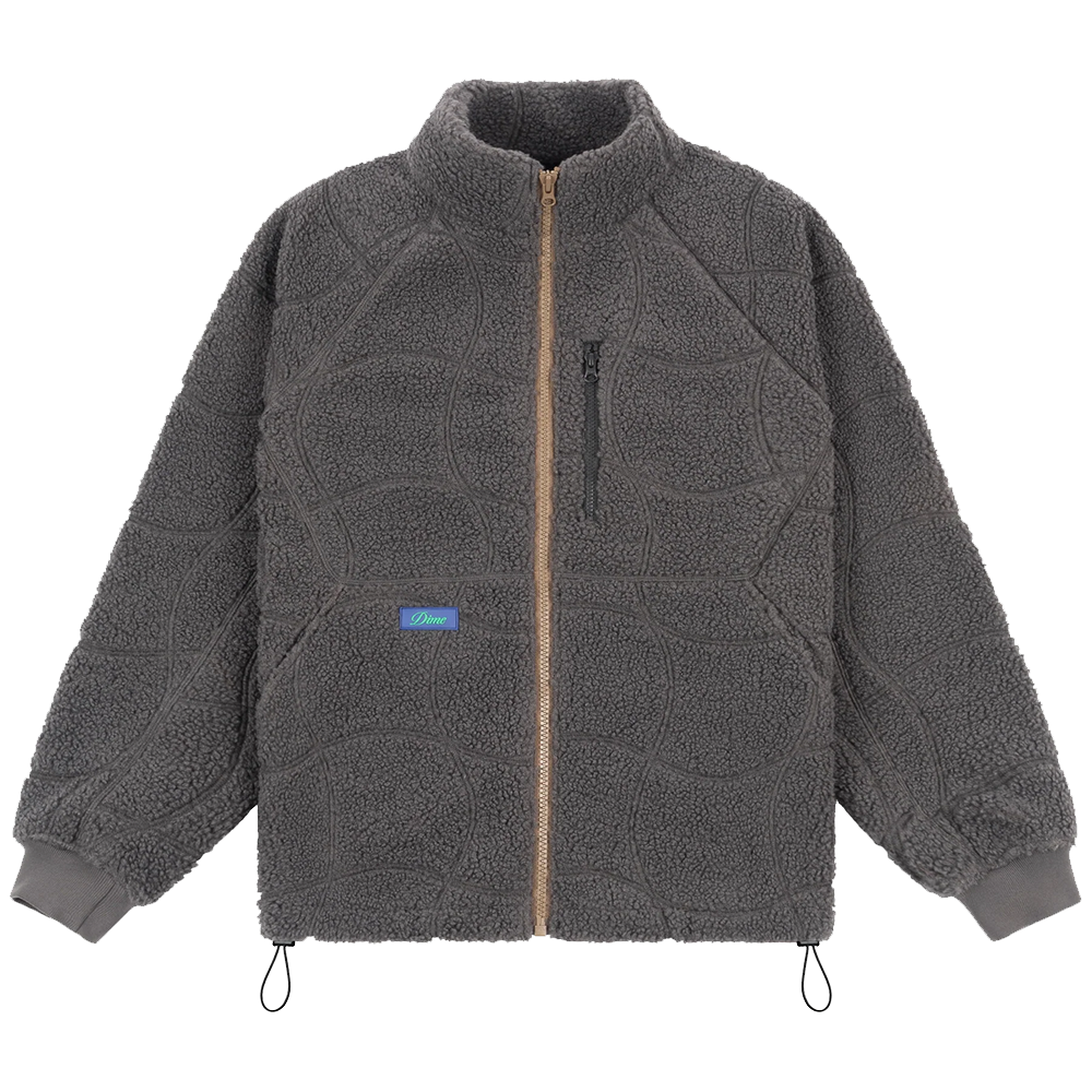 DIME - COVERSTITCH SHERPA FLEECE CHARCOAL