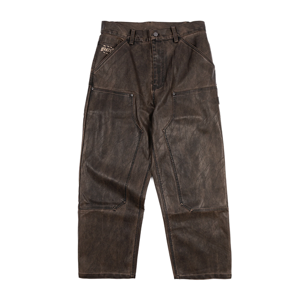 WASTED PARIS - LEATHER HAMMER PANT VINTAGE BROWN