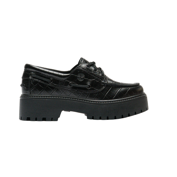 TIMBERLAND - STONE STREET BOAT SHOE BLACK FULL GRAIN