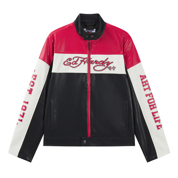 ED HARDY - W' ART FOR LIFE MOTO JACKET BLACK