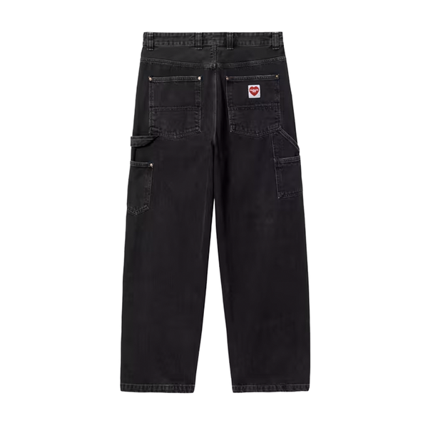 CARHARTT WIP - NASH DOUBLE KNEE BLACK STONE WASHED