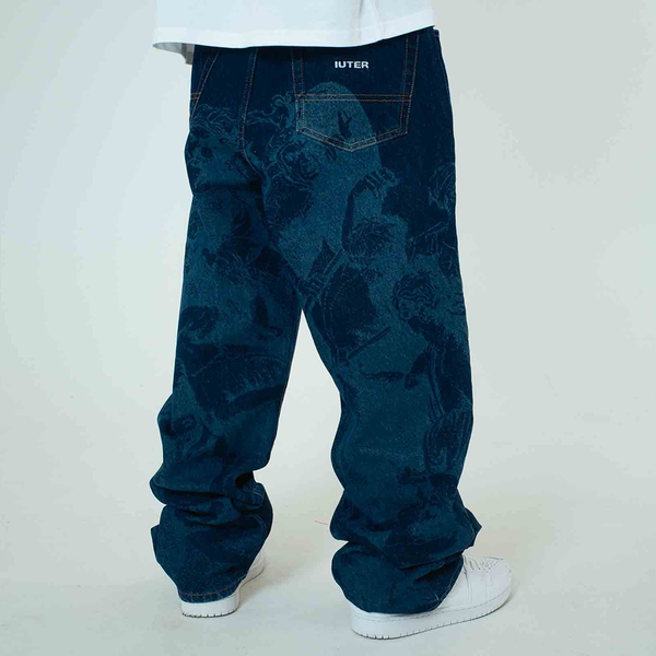 IUTER - LASER BAG BAGGY DENIM PANTS