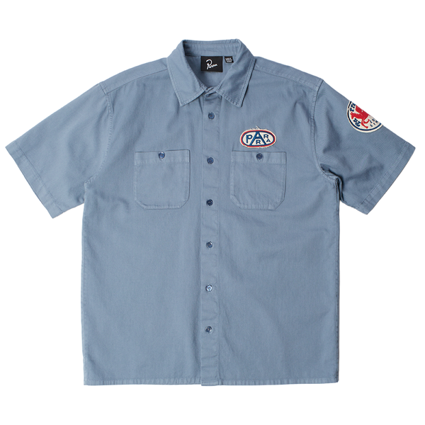 PARRA - GAS STATION SL SHIRT BLUE
