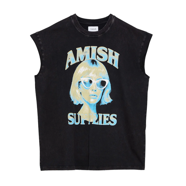 AMISH - MUSCLE TEE JERSEY SHORT HAIR MARMO BROKEN