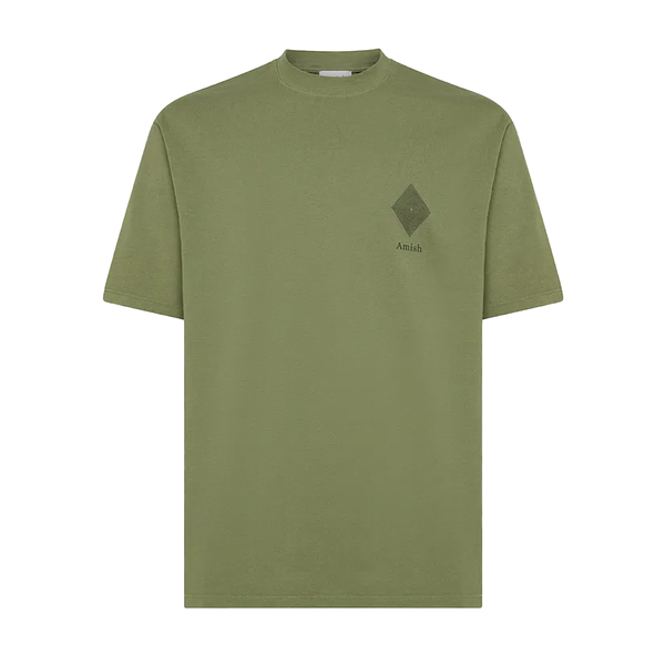 AMISH - T-SHIRT LOGO ARMY GREEN