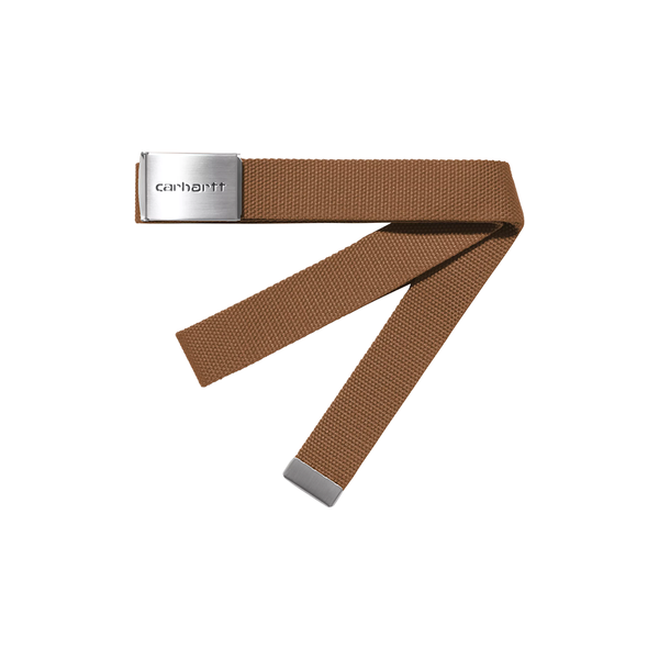 CARHARTT WIP - CLIP BELT CHROME H BROWN