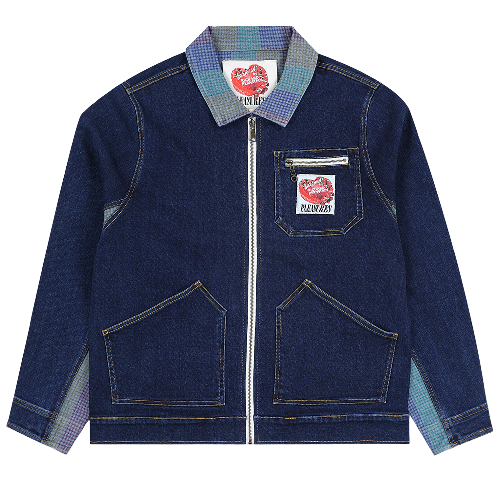 PLEASURES - CAKE DENIM JACKET INDIGO