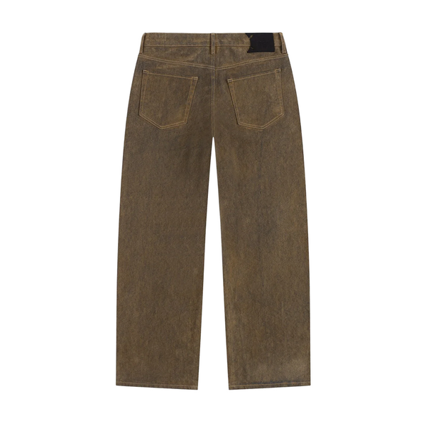 DAILY PAPER - BROWN VELVET SHIELD JEANS