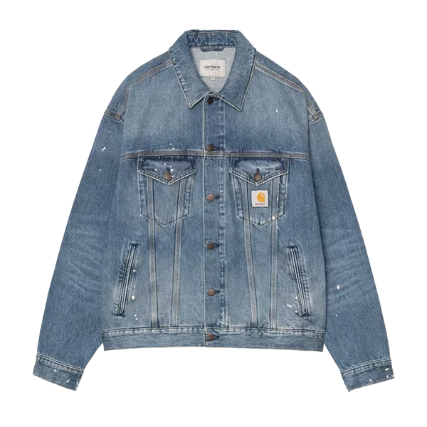 CARHARTT WIP - HELSTON JACKET BLUE DESTROY WASH