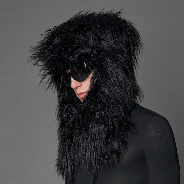 NAMILIA - VIP FAUX FUR HAT BLACK