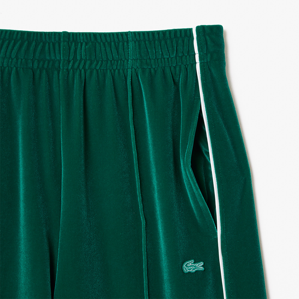 LACOSTE - W' VELVET SWEATPANTS GREEN