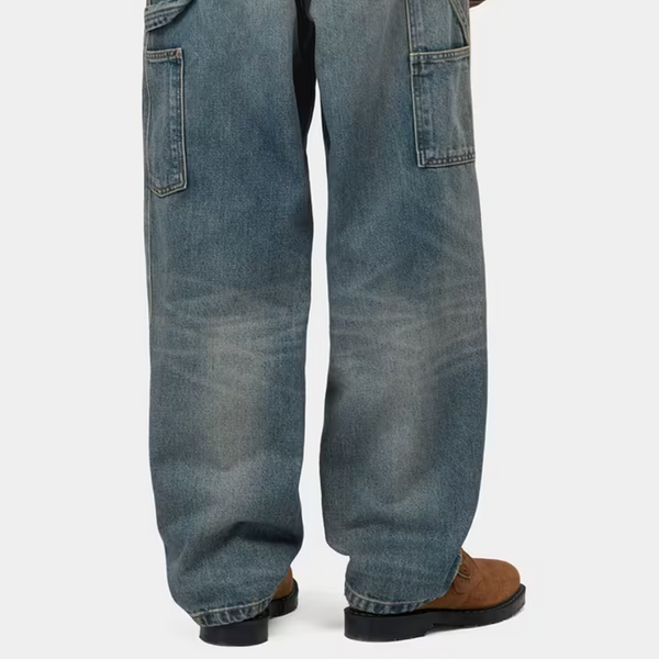 CARHARTT WIP - SINGLE KNEE PANT BLUE WORN USED WASH