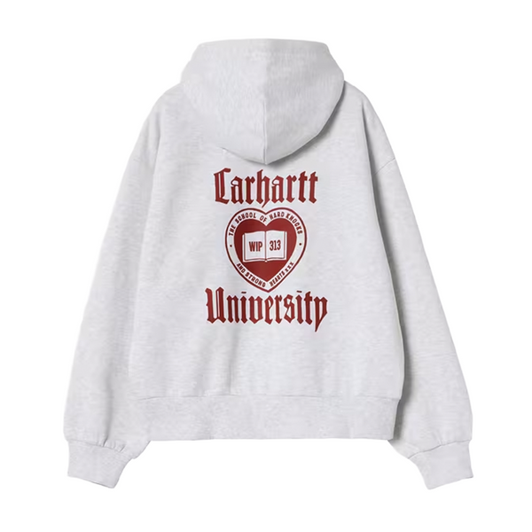 CARHARTT WIP - W' HOODED SCHOOLING JACKET ASH HEATHER/GREY
