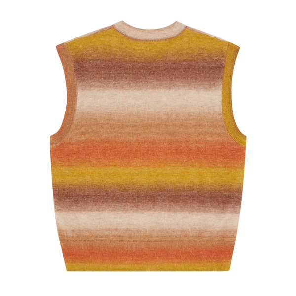 ICECREAM - STRIPED KNITTED VEST YELLOW/BROWN