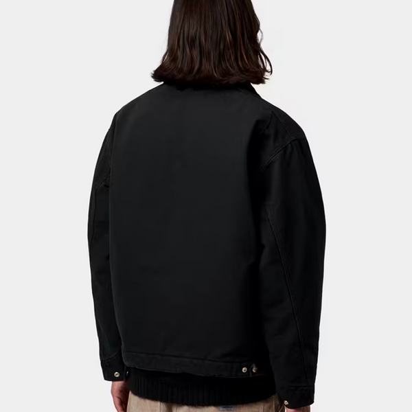 CARHARTT WIP - OG DETROIT JACKET BLACK/BLACK STONE CANVAS