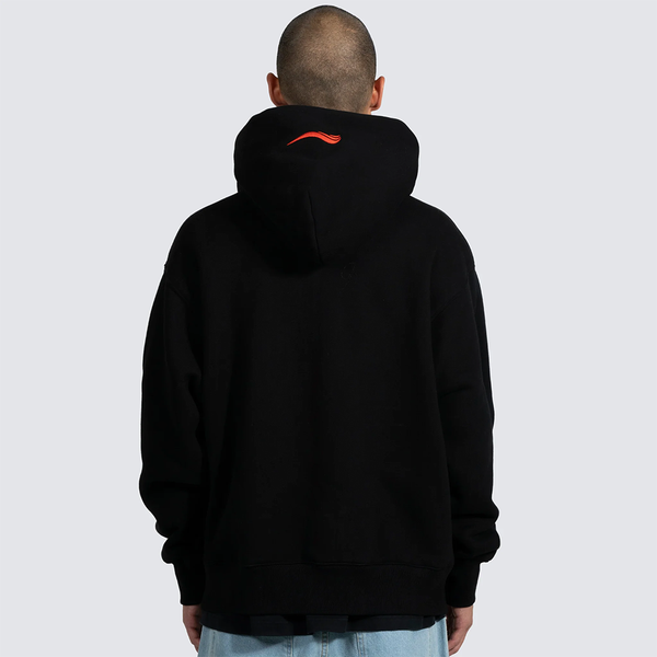 PLEASURES - WAVE ZIP HOODIE BLACK