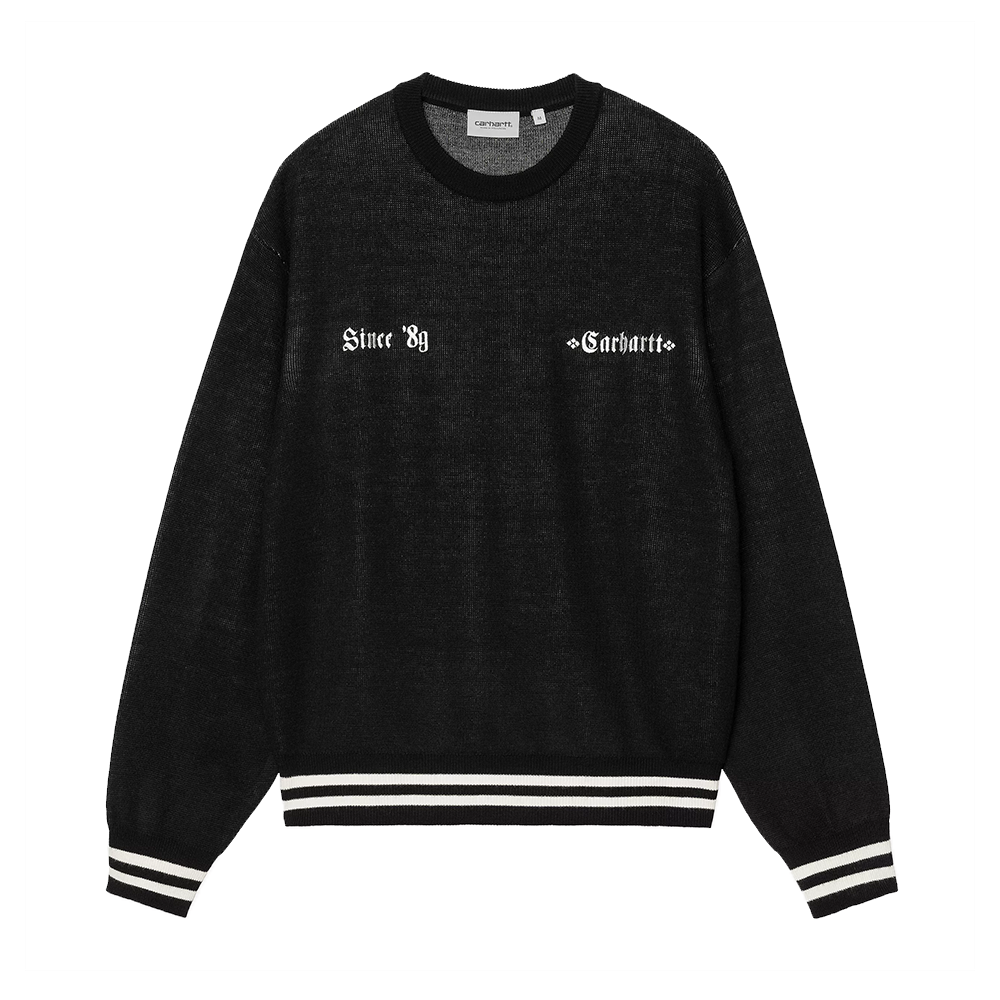 CARHARTT WIP - GREATEST HITS SWEATER ASH BLACK/WAX