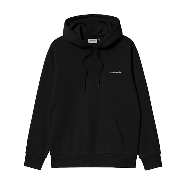CARHARTT WIP - HOODED SCRIPT EMBROIDERY SWEAT BLACK/WHITE