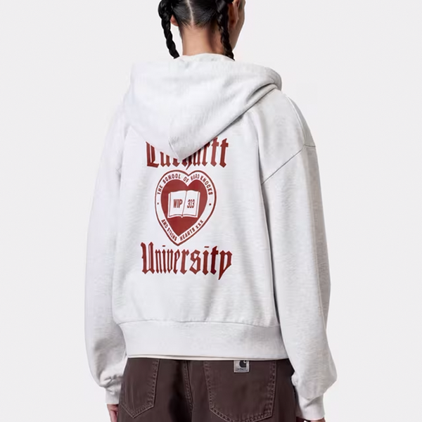 CARHARTT WIP - W' HOODED SCHOOLING JACKET ASH HEATHER/GREY