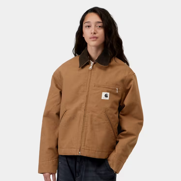 CARHARTT WIP - W' OG DETROIT JACKET BROWN/TOBACCO RINSED