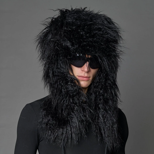NAMILIA - VIP FAUX FUR HAT BLACK