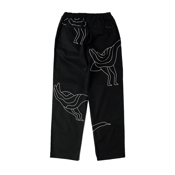 PARRA -  STITCHED UP DUCK PANTS BLACK