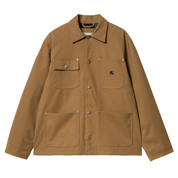 CARHARTT WIP - ARTIFICIAL SUEDE MICHIGAN COAT BROWN