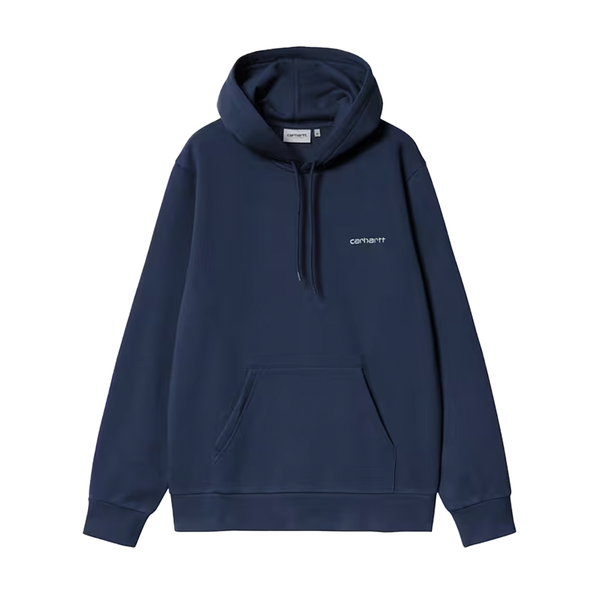 CARHARTT WIP - HOODED SCRIPT EMBROIDERY SWEAT JUPITER/WHITE