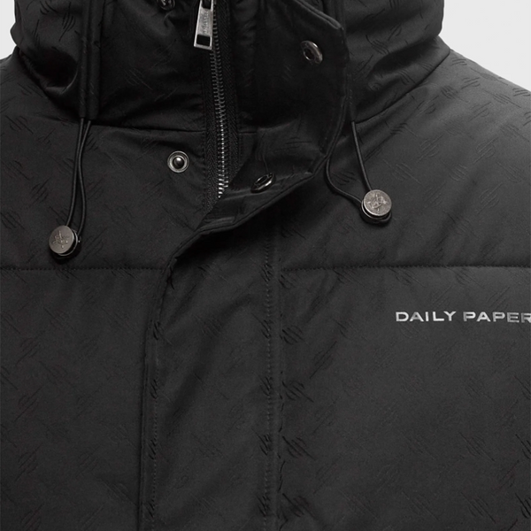 DAILY PAPER - MONOGRAM PUFFER JACKET BLACK