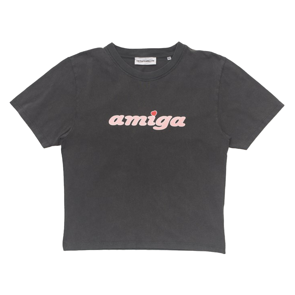 CARNE BOLLENTE - AMIGA CROP T-SHIRT OFF BLACK