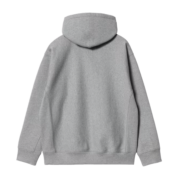 CARHARTT WIP - HOODED AMERICAN SCRIPT SWEATSHIRT GREY HEATHER