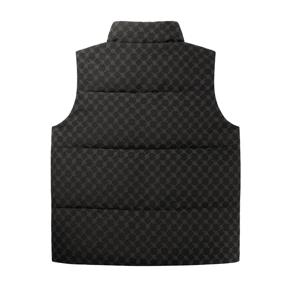 DAILY PAPER - PONDO COTTON MONOGRAM BODYWARMER BLACK