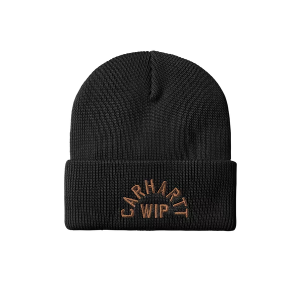 CARHARTT WIP - ARCH SCRIPT BEANIE BLACK/H BROWN