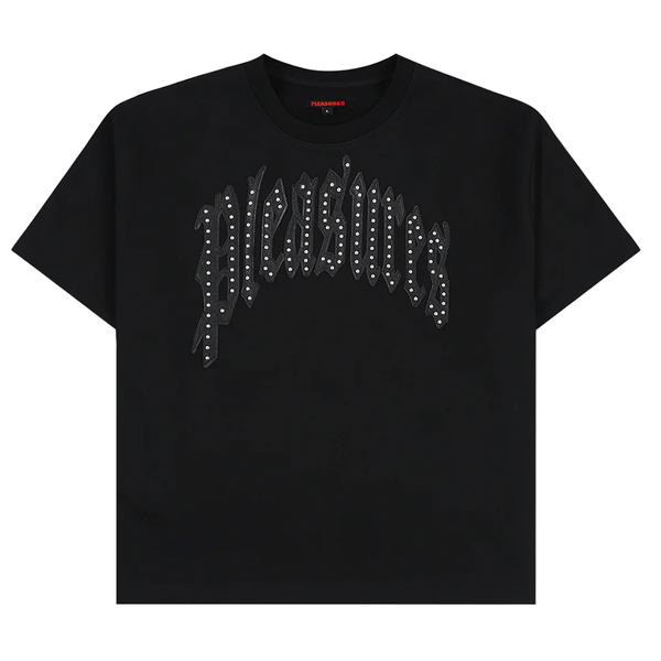 PLEASURES - TWITCH STUDDED CREWNECK BLACK