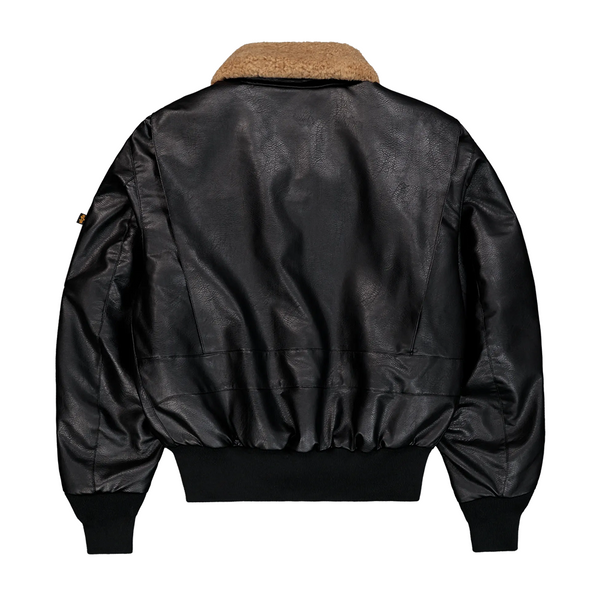 ALPHA INDUSTRIES - G-1 DEVILS BRIGADE FAUX LEATHER BOMBER BLACK