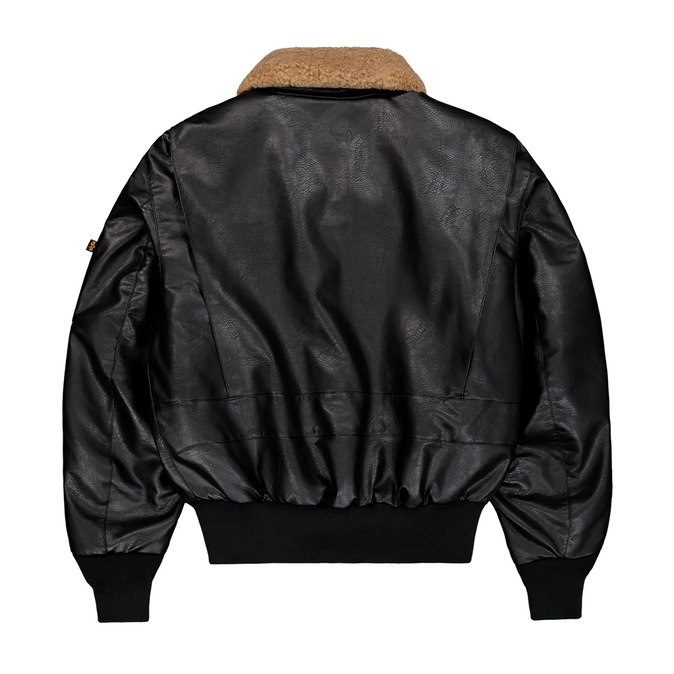 ALPHA INDUSTRIES - G-1 DEVILS BRIGADE FAUX LEATHER BOMBER BLACK