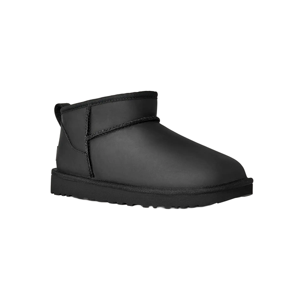 UGG - W CLASSIC ULTRA MINI LEATHER BLACK