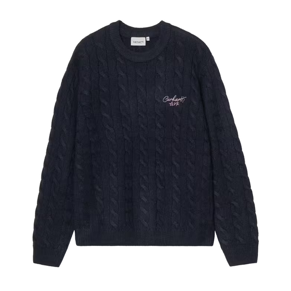 CARHARTT WIP - SIGNATURE SWEATER DEEP NIGHT/GLASSY PINK