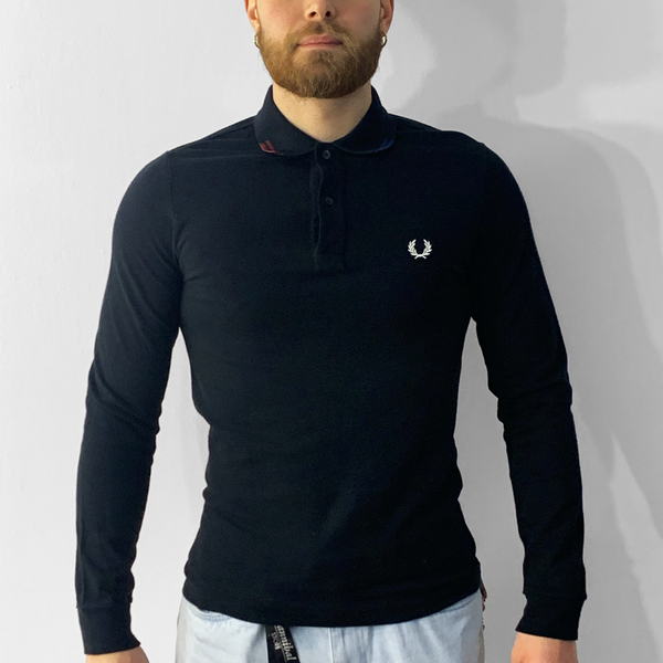FRED PERRY LONG SLEEVE POLO BLACK