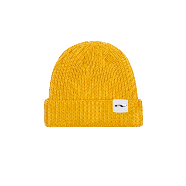 WEMOTO - ALFIE RIBBED KNIT BEANIE MUSTARD