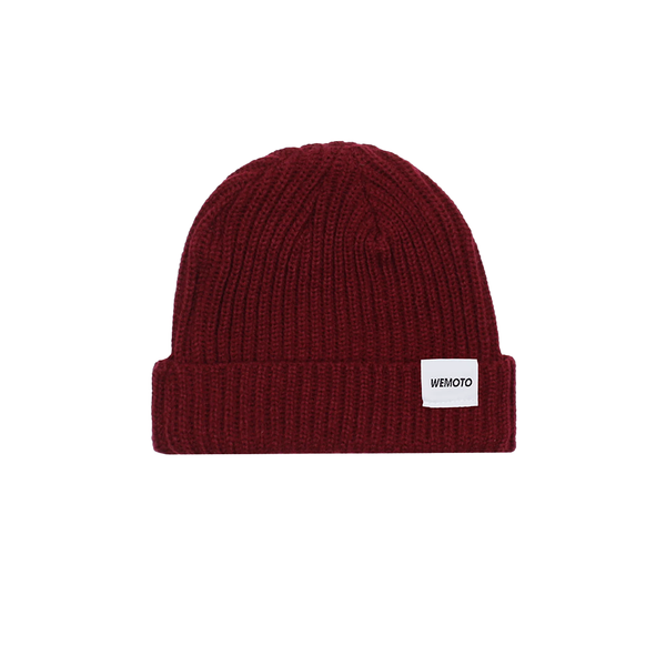 WEMOTO - ALFIE RIBBED KNIT BEANIE BURGUNDY