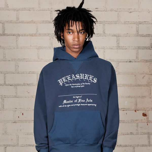 PLEASURES - DEGREE HOODIE DARK NAVY