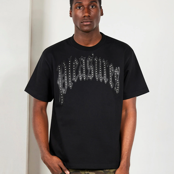 PLEASURES - TWITCH STUDDED CREWNECK BLACK